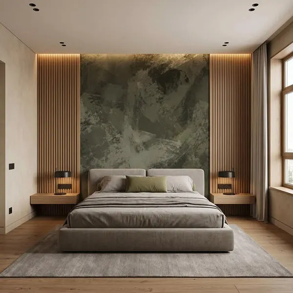 Design of the wall behind the bed 10