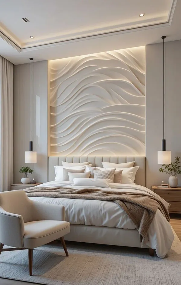 Design of the wall behind the bed 14