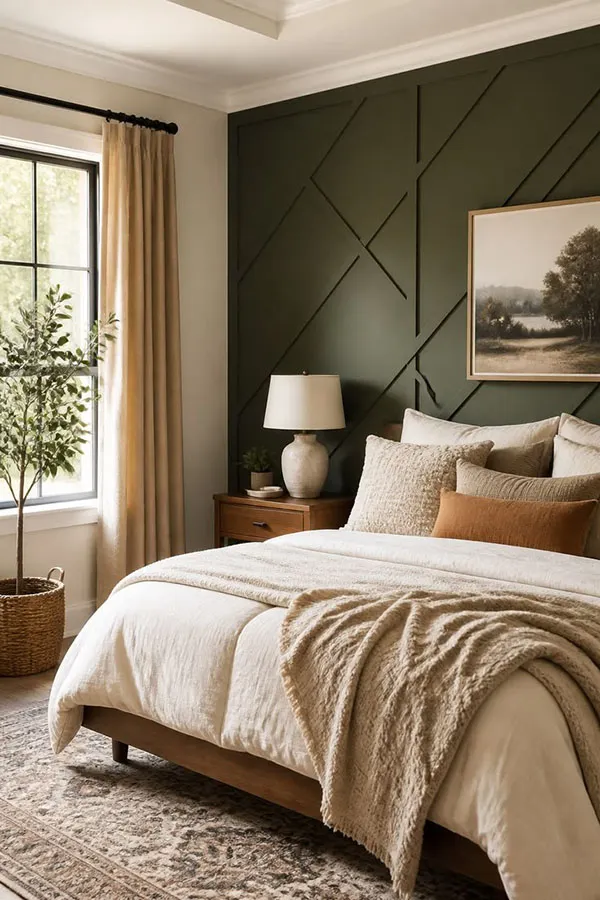 Design of the wall behind the bed 15