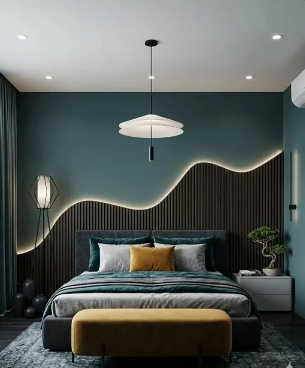 Design of the wall behind the bed 17