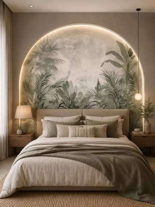 Design of the wall behind the bed 21