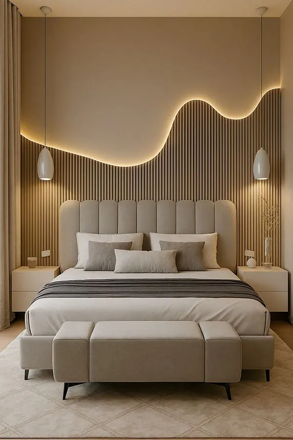 Design of the wall behind the bed 28