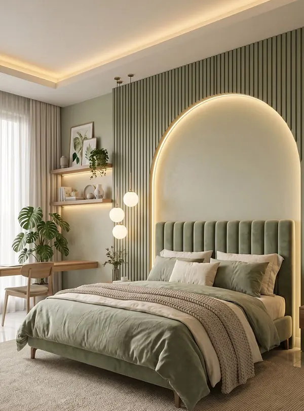 Design of the wall behind the bed 6