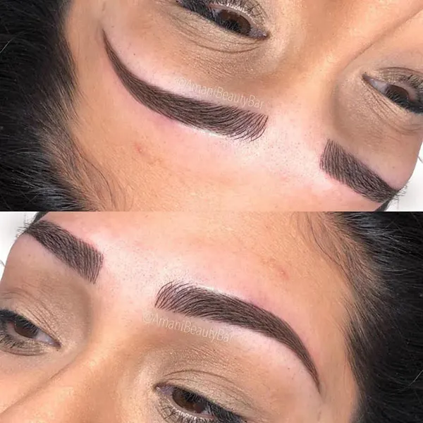30 مدل تتو ابرو شیک؛ از نچرال تا ابروهای پررنگ و چشمگیر! 22 Eyebrow tattoo model 22 1