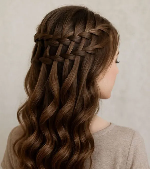 Formal front hair braiding style 14