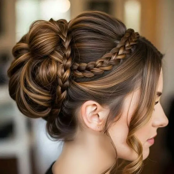 Formal front hair braiding style 17