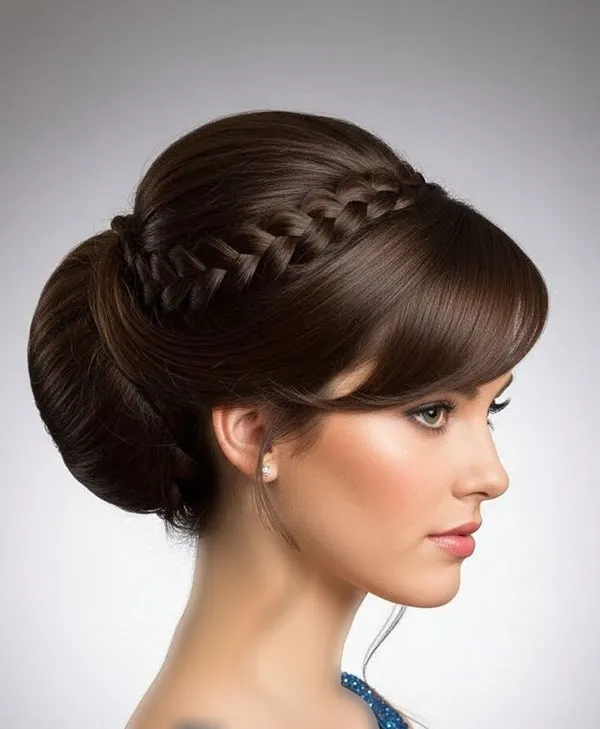 Formal front hair braiding style 18
