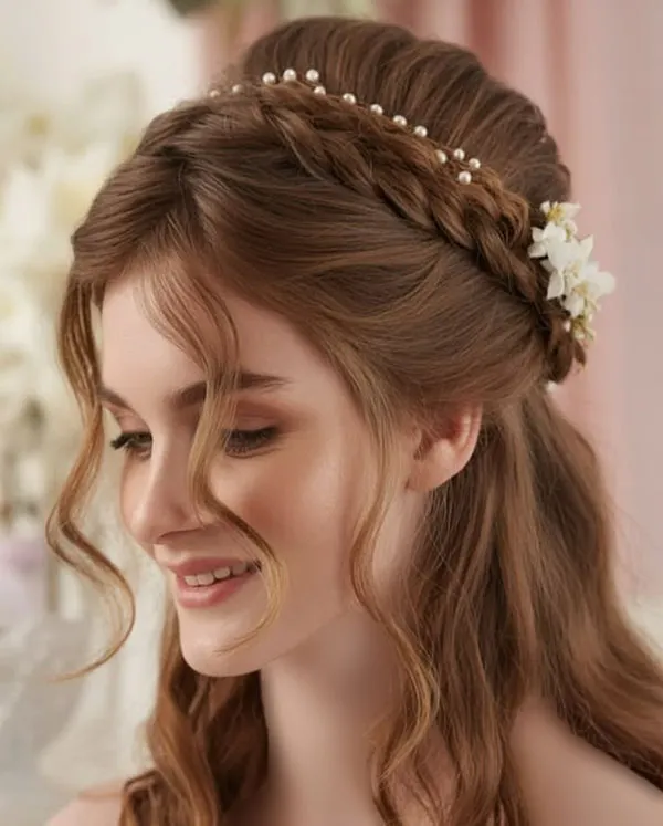 Formal front hair braiding style 19
