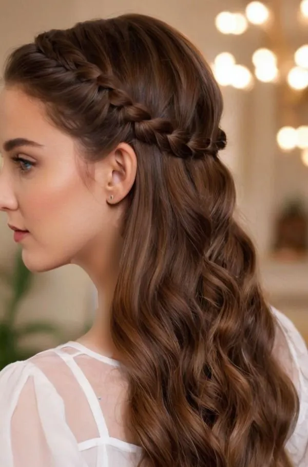 Formal front hair braiding style 20