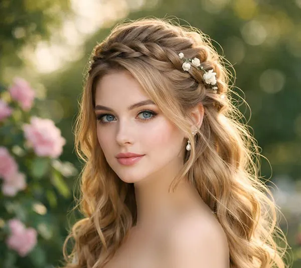 Formal front hair braiding style 21