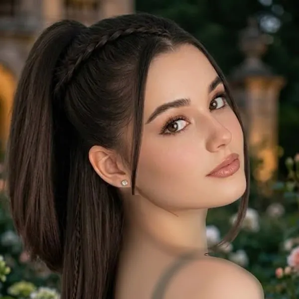 Formal front hair braiding style 23