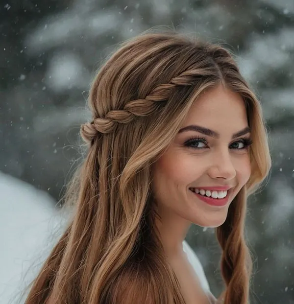 Formal front hair braiding style 24