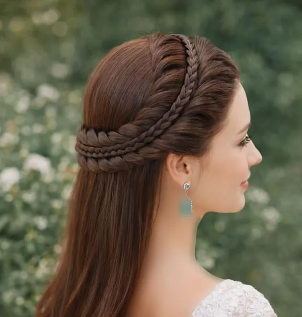 Formal front hair braiding style 27