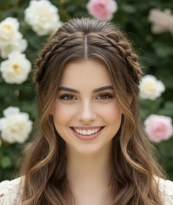 Formal front hair braiding style 3