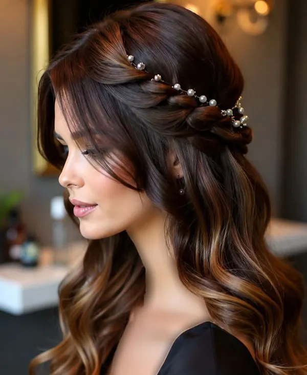 Formal front hair braiding style 31