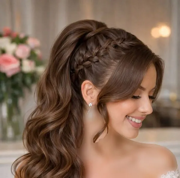 Formal front hair braiding style 32