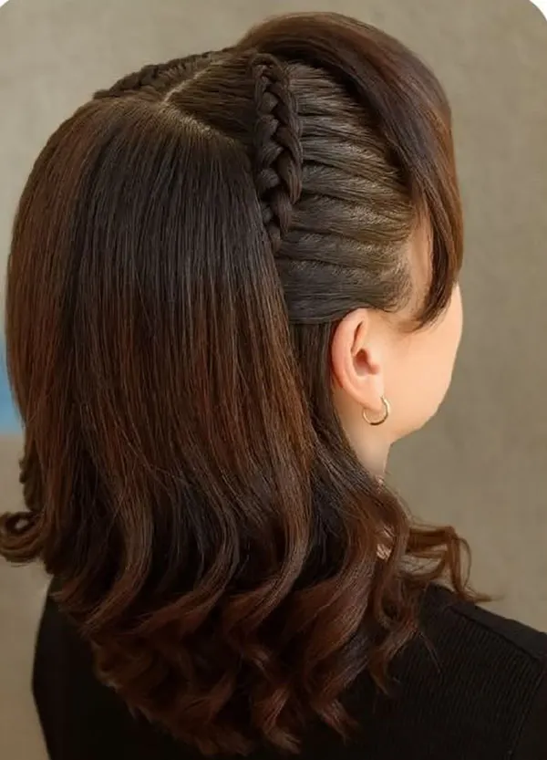 Formal front hair braiding style 33