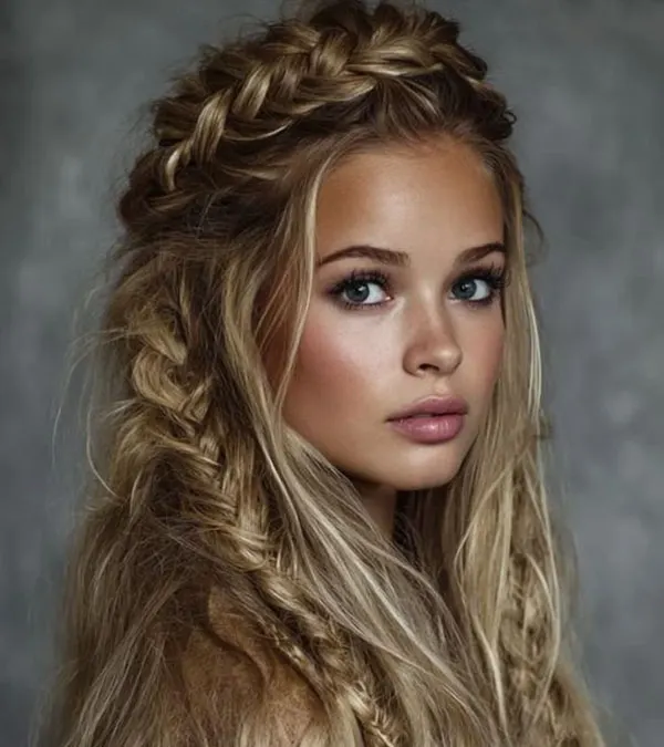 Formal front hair braiding style 7