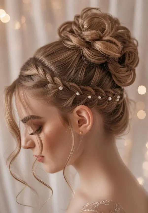 Formal front hair braiding style 8
