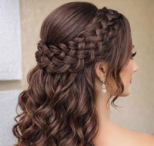Formal front hair braiding style 9