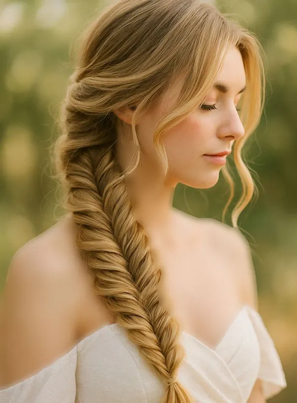 Formal herringbone braid 9
