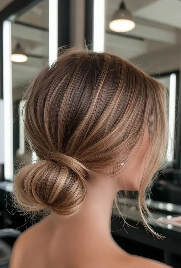 Formal low updo hairstyle 17