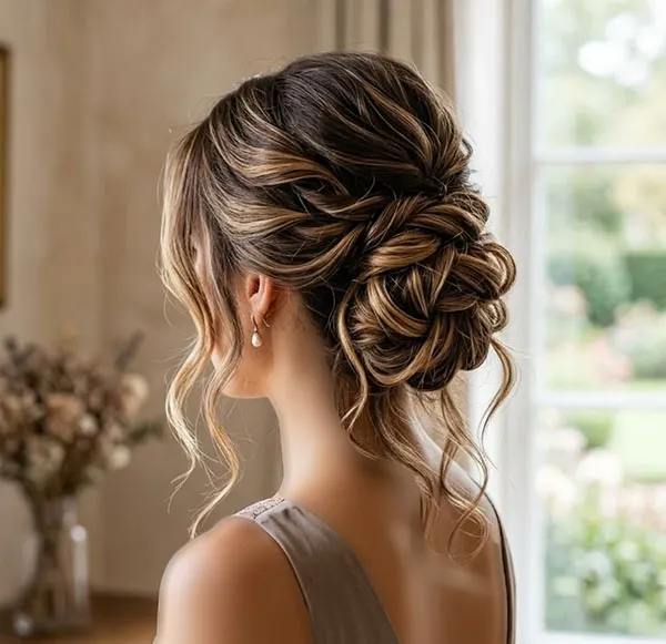 Formal low updo hairstyle 18