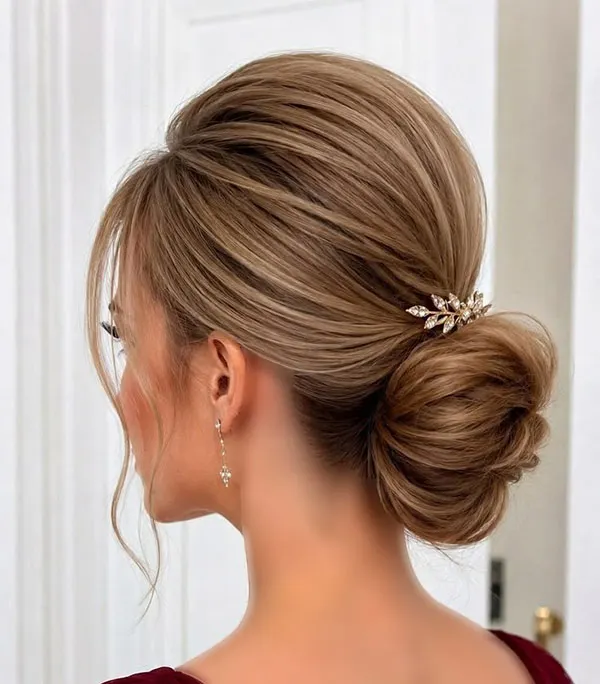 Formal low updo hairstyle 19