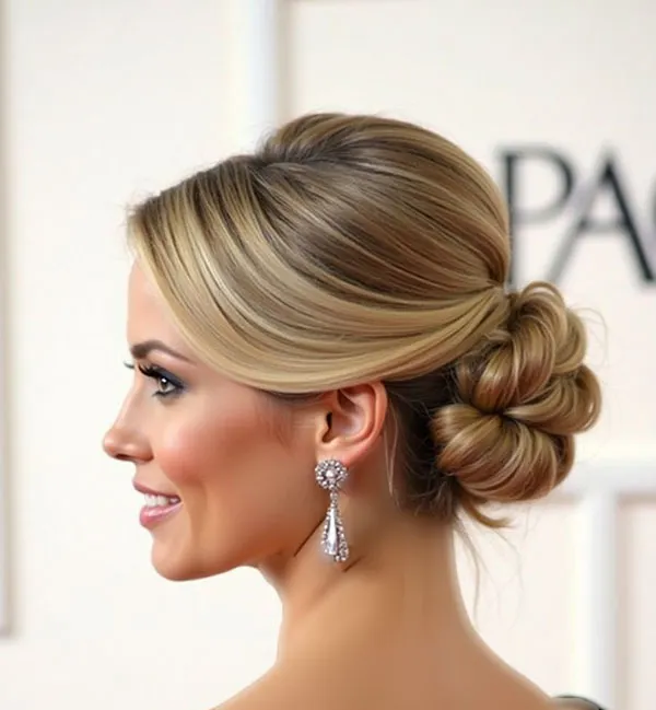 Formal low updo hairstyle 23