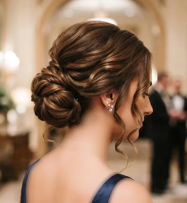Formal low updo hairstyle 24