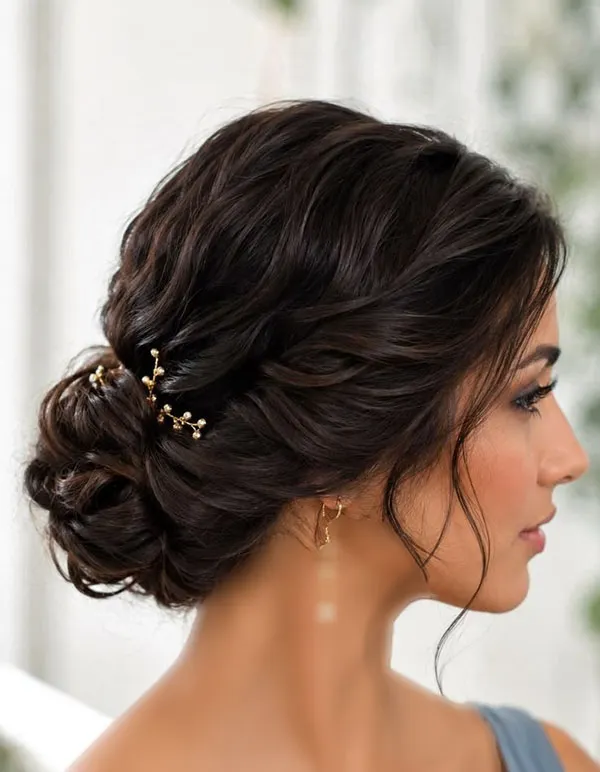 Formal low updo hairstyle 25
