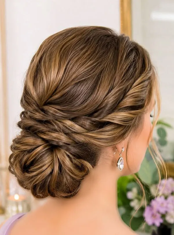 Formal low updo hairstyle 28