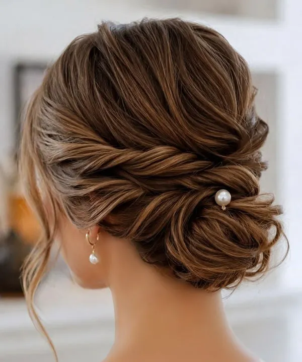 Formal low updo hairstyle 31