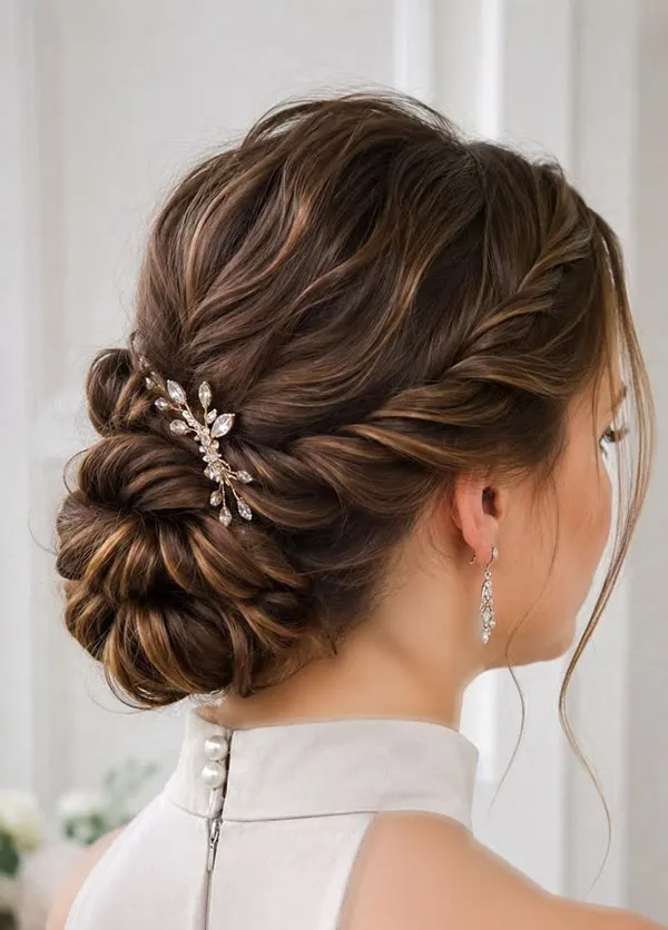 Formal low updo hairstyle 32