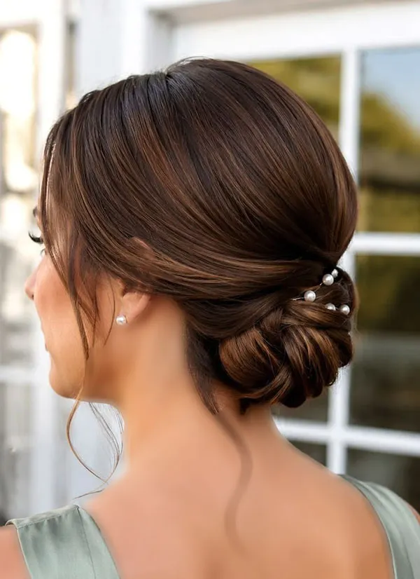 Formal low updo hairstyle 6