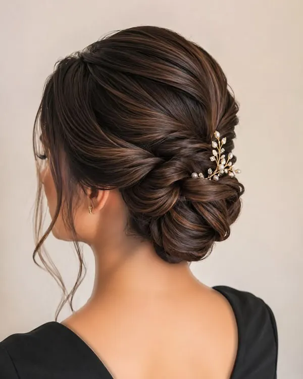 Formal low updo hairstyle 8