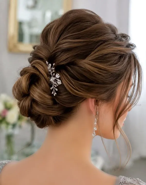 Formal low updo hairstyle 9