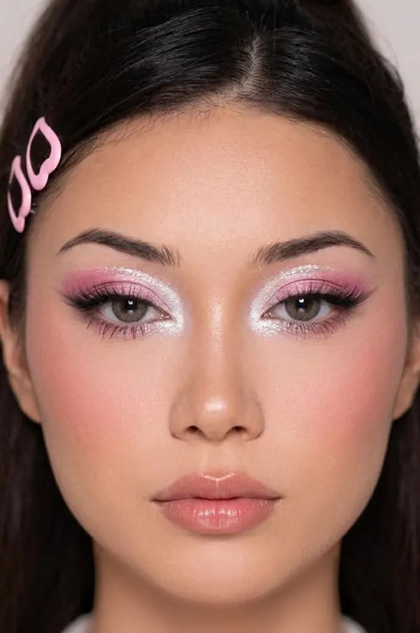Girly pink makeup 2