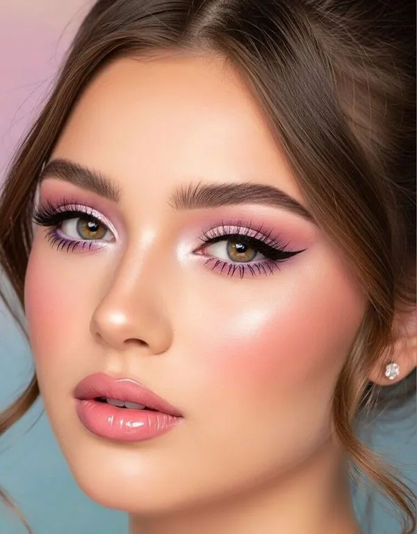 Girly pink makeup 23