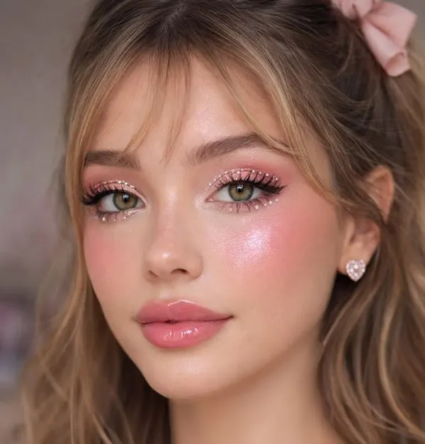 Girly pink makeup 6