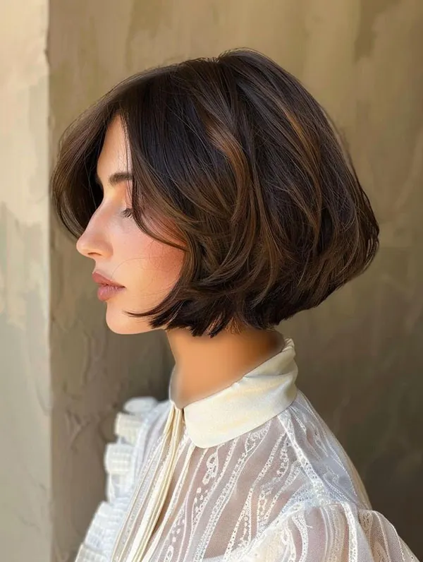 مدل مو باب ایتالیایی؛ کوتاهی شیک و پُرحجمی که پاییز 2026 دوباره برگشته 8 Italian bob hairstyle 4