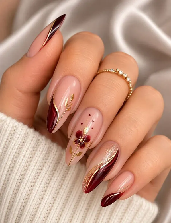 35 ایده تزیین ناخن با لاک که بدون طراحی حرفهای هم میتونی اجرا کنی! 22 Nail decoration with varnish 24