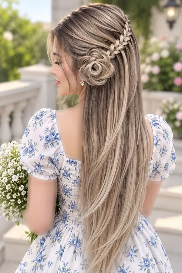 مدل مو مجلسی دخترانه جدید 2026؛ 35 ایده شیک برای عروسی و مهمانی! 29 New formal hairstyle for girls 17