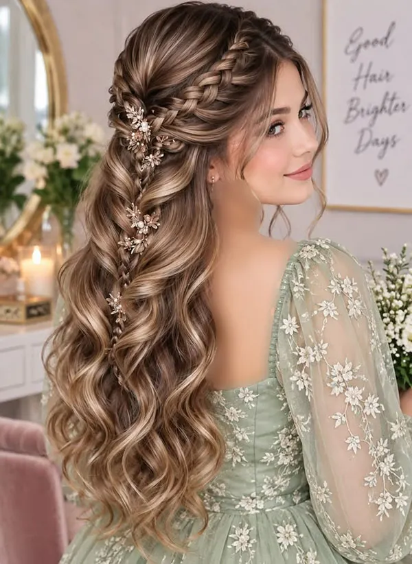 مدل مو مجلسی دخترانه جدید 2026؛ 35 ایده شیک برای عروسی و مهمانی! 34 New formal hairstyle for girls 32
