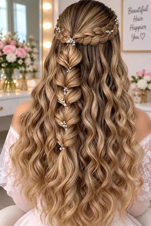 مدل مو مجلسی دخترانه جدید 2026؛ 35 ایده شیک برای عروسی و مهمانی! 8 New formal hairstyle for girls 8