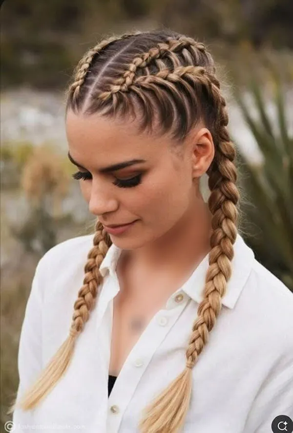 Photos of new hairstyles with braids for girls 10