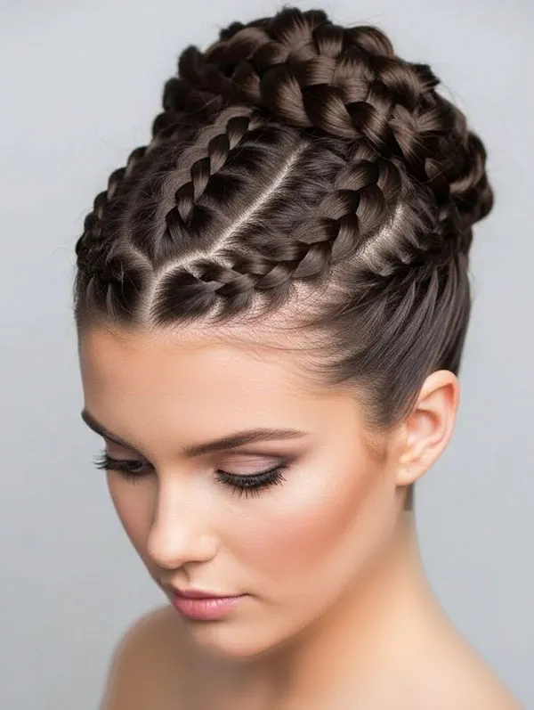 Photos of new hairstyles with braids for girls 12