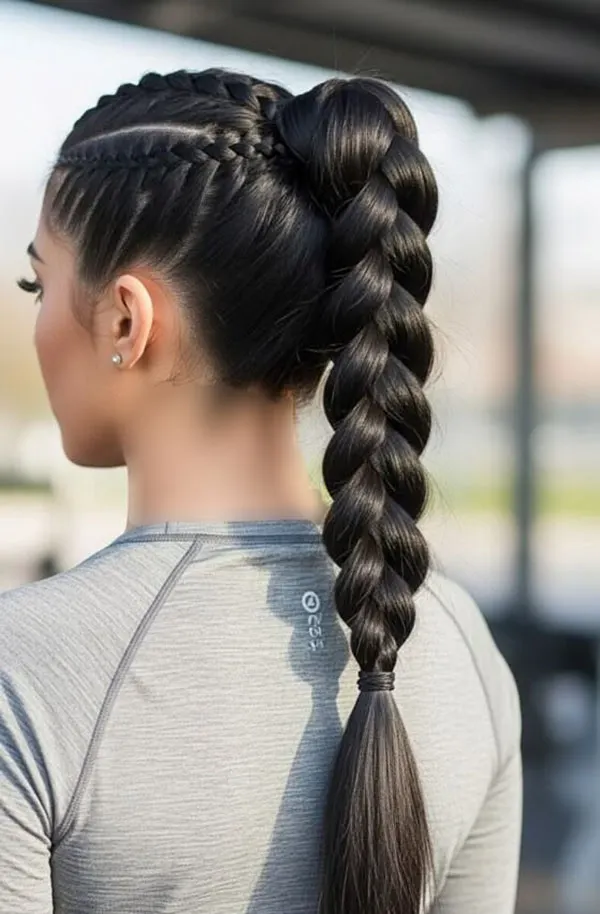 Photos of new hairstyles with braids for girls 13