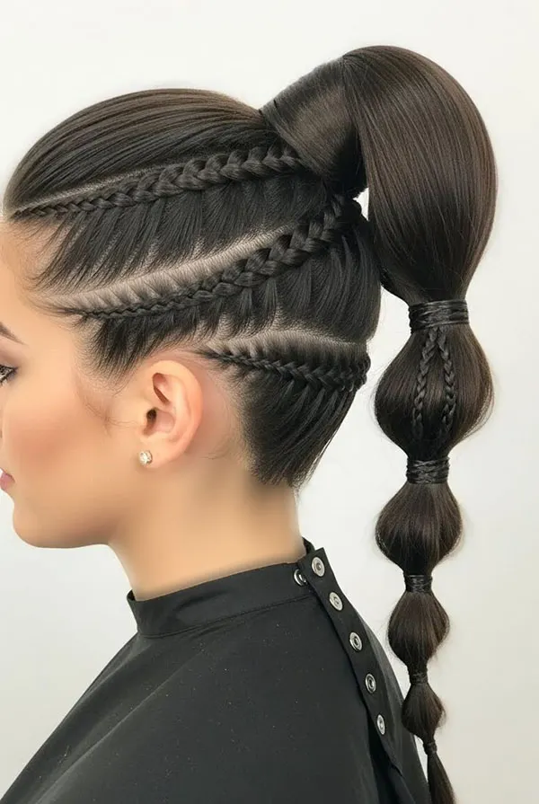 Photos of new hairstyles with braids for girls 22