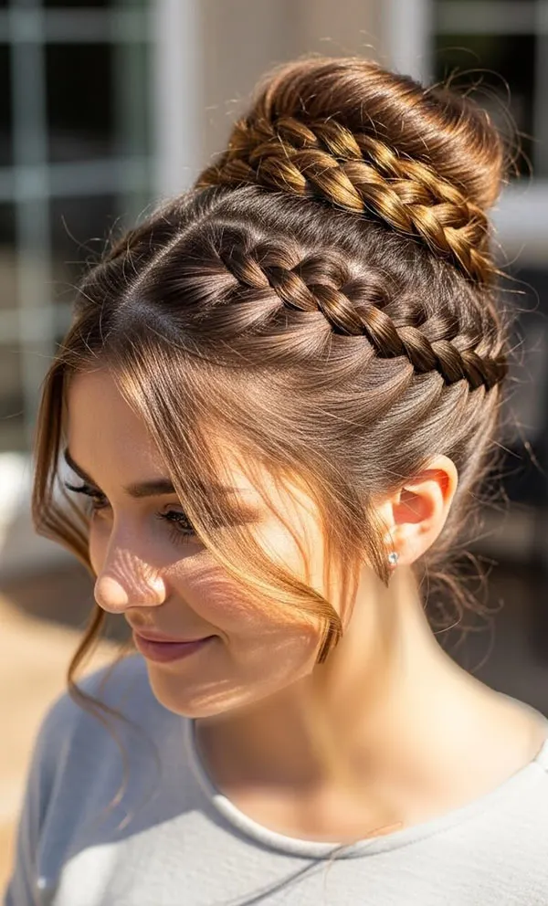 Photos of new hairstyles with braids for girls 24